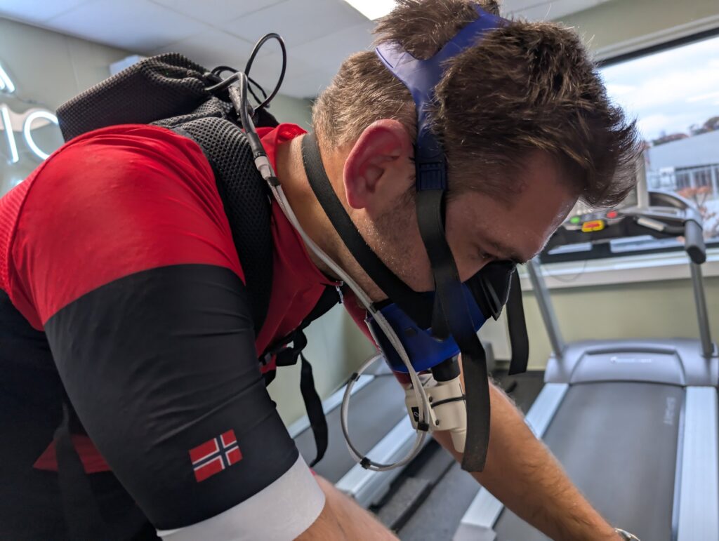 VO2max-test på tredemølle med PT Service